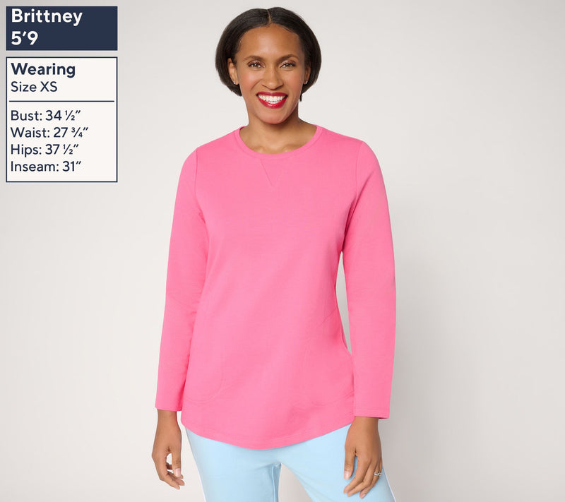 Denim & Co. Active Regular French Terry Tunic — View 71
