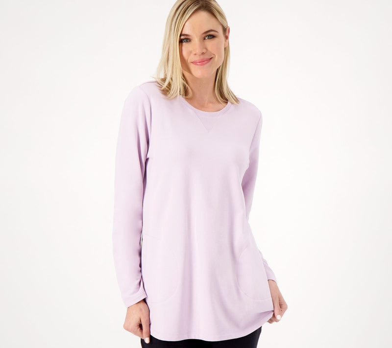 Denim & Co. Active Regular French Terry Tunic — View 58
