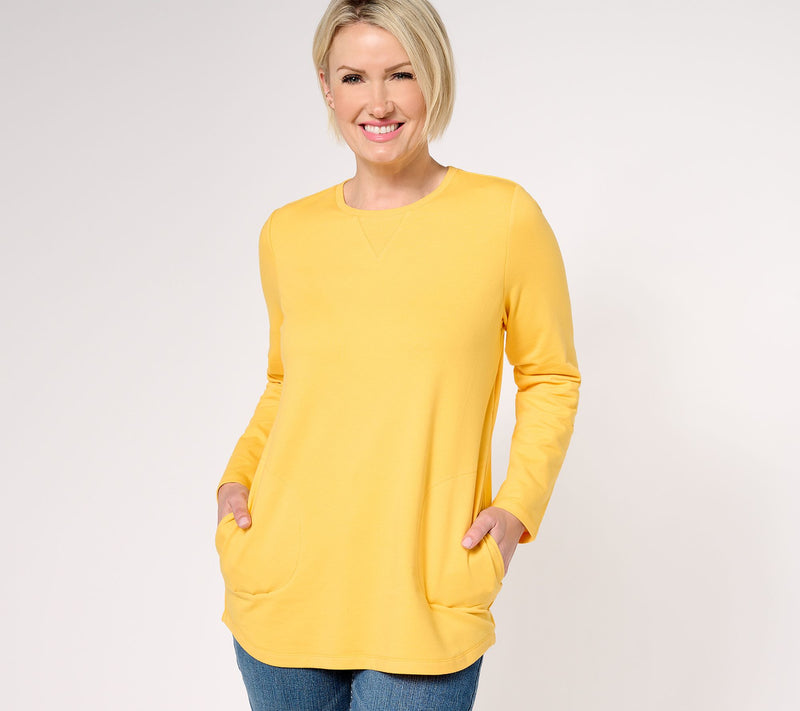 Denim & Co. Active Regular French Terry Tunic — View 62