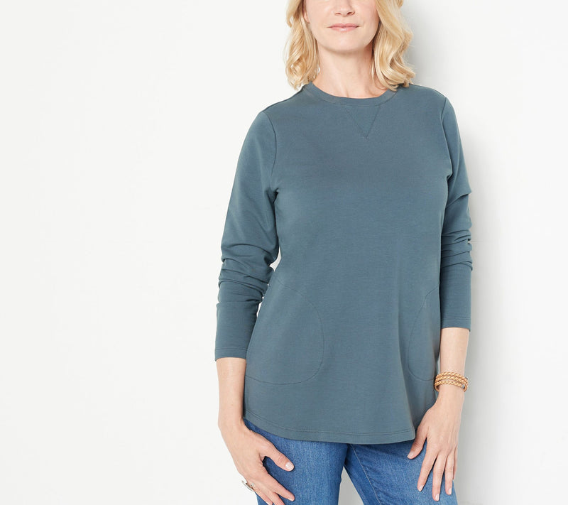Denim & Co. Active Regular French Terry Tunic — View 50