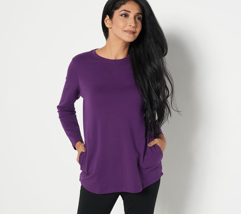 Denim & Co. Active Regular French Terry Tunic — View 68