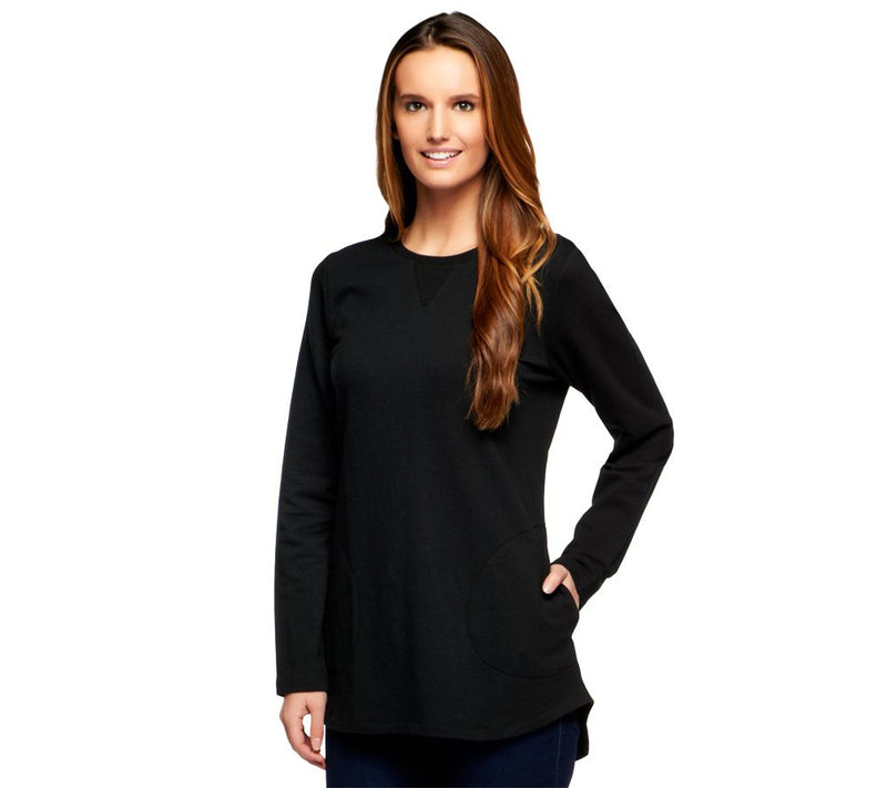 Denim & Co. Active Petite French Terry Tunic — View 35