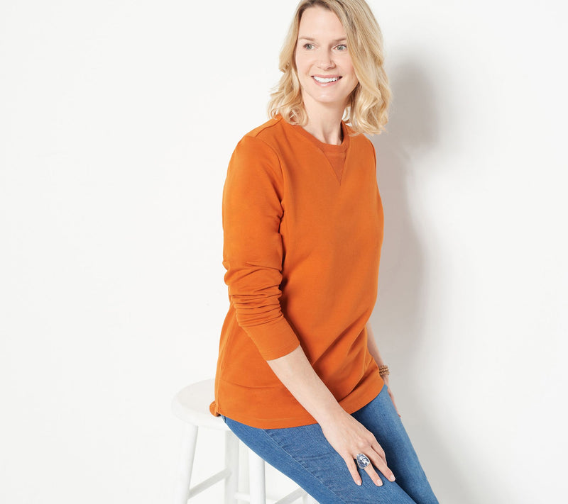 Denim & Co. Active Petite French Terry Tunic — View 57