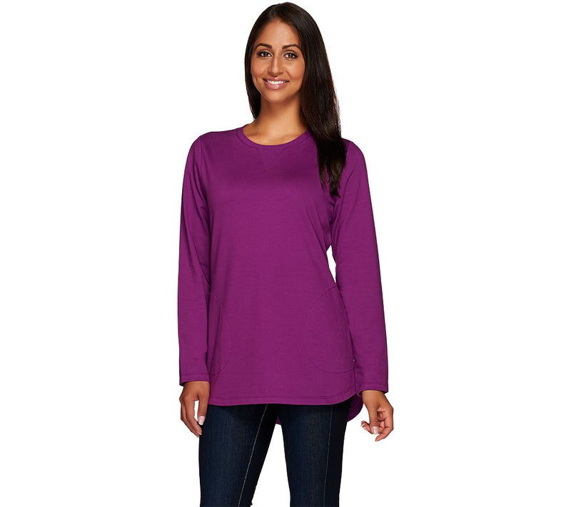 Denim & Co. Active Petite French Terry Tunic — View 51