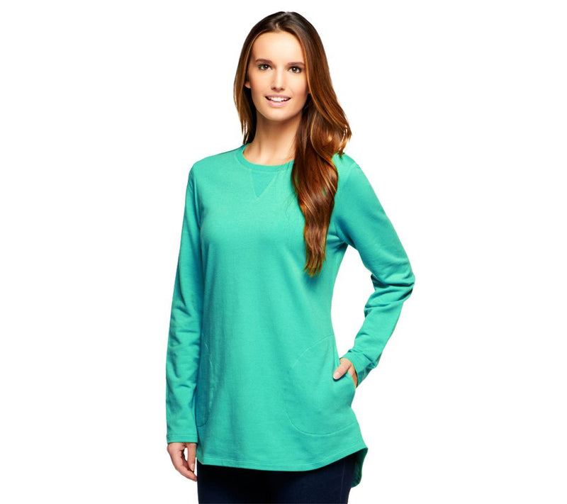 Denim & Co. Active Petite French Terry Tunic — View 48
