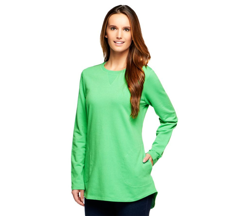 Denim & Co. Active Petite French Terry Tunic — View 13