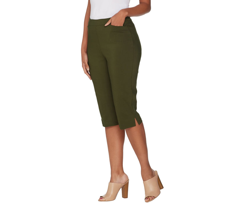 Susan Graver Ultra Stretch Pull-on Pedal Pushers with Pockets — View 5