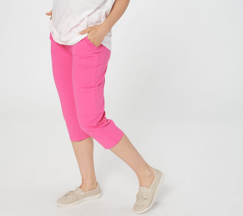 Denim & Co. Active French Terry Cargo Capri Pants — View 21