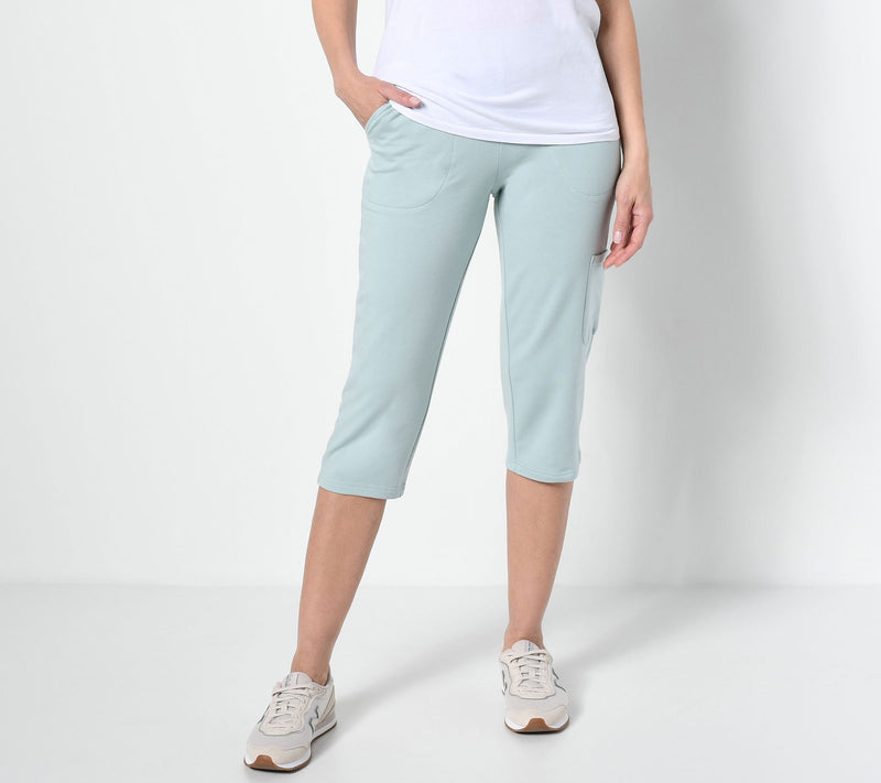 Denim & Co. Active French Terry Cargo Capri Pants — View 11