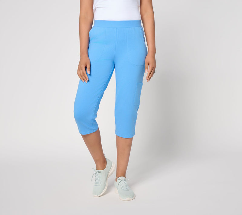 Denim & Co. Active French Terry Cargo Capri Pants — View 51