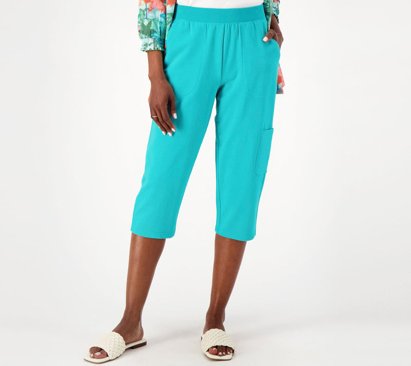 Denim & Co. Active French Terry Cargo Capri Pants — View 9