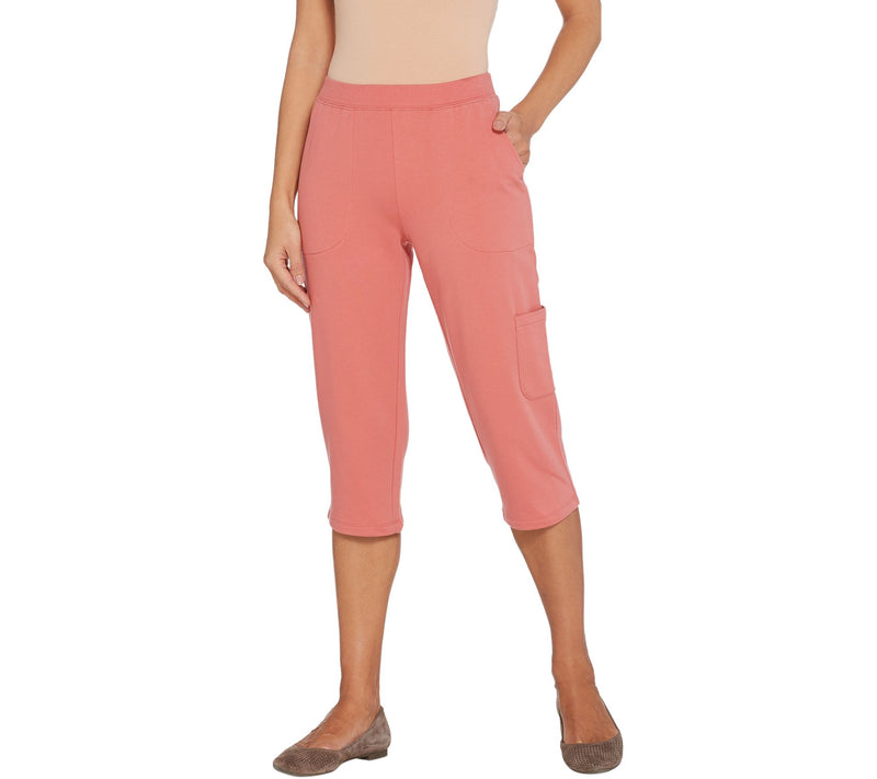 Denim & Co. Active French Terry Cargo Capri Pants — View 27