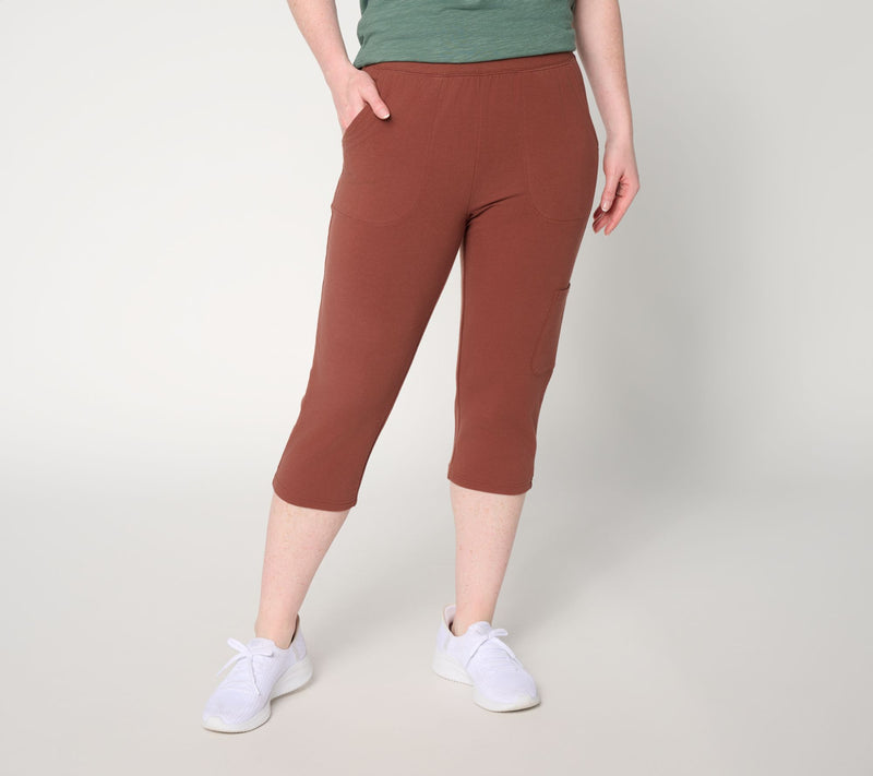 Denim & Co. Active French Terry Cargo Capri Pants — View 52