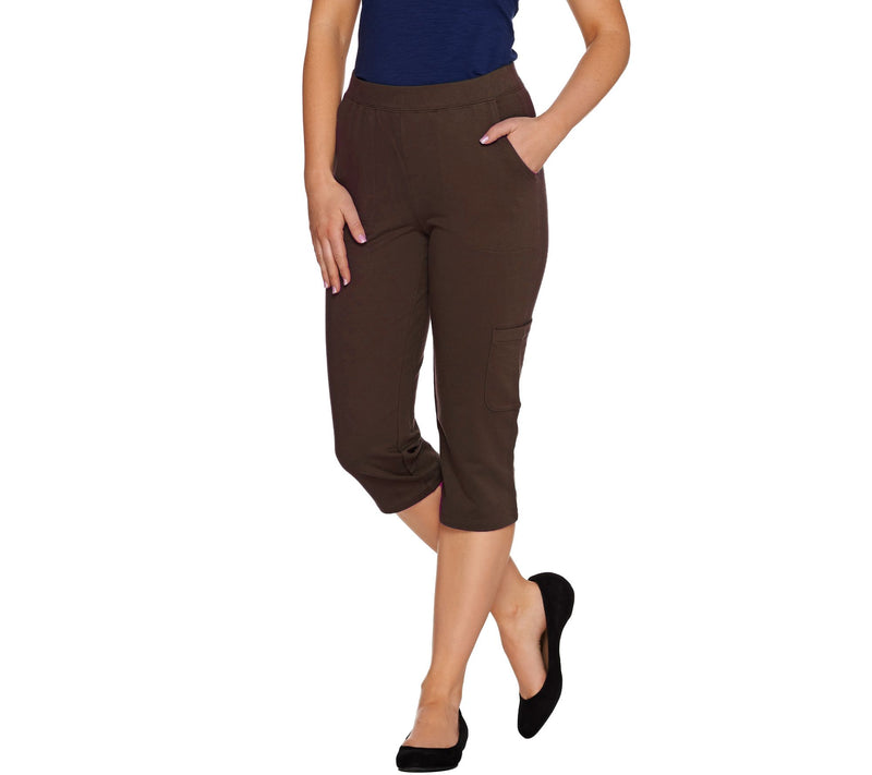 Denim & Co. Active French Terry Cargo Capri Pants — View 23