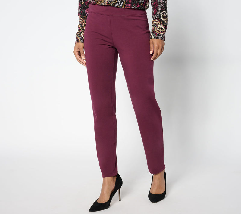 Susan Graver Petite Premium Stretch Slim Leg Pull-On Pants — View 25