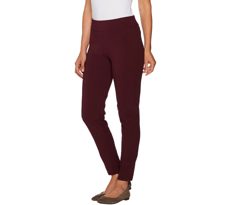 Susan Graver Petite Premium Stretch Slim Leg Pull-On Pants — View 4