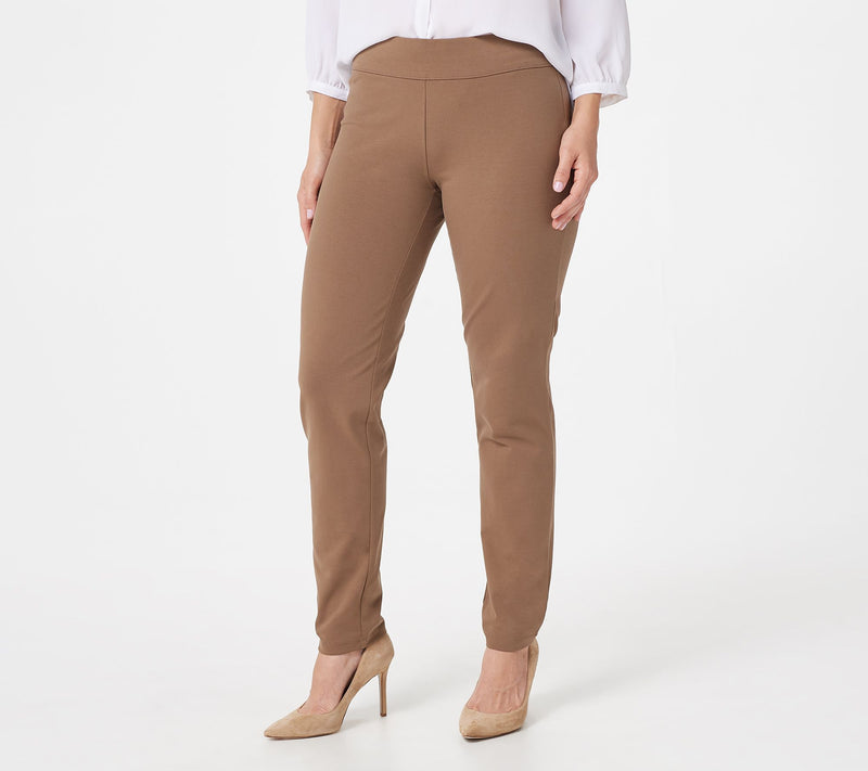 Susan Graver Petite Premium Stretch Slim Leg Pull-On Pants — View 15