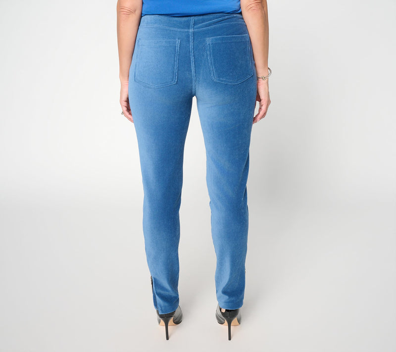 Susan Graver Regular Knit Corduroy Straight Leg Pull-On Pants — View 18