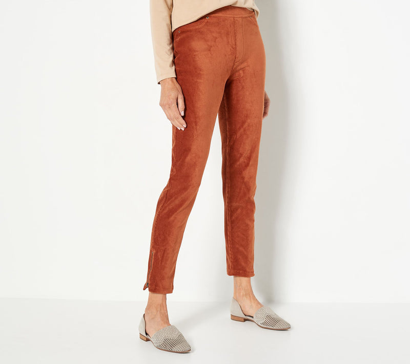 Susan Graver Regular Knit Corduroy Straight Leg Pull-On Pants — View 29