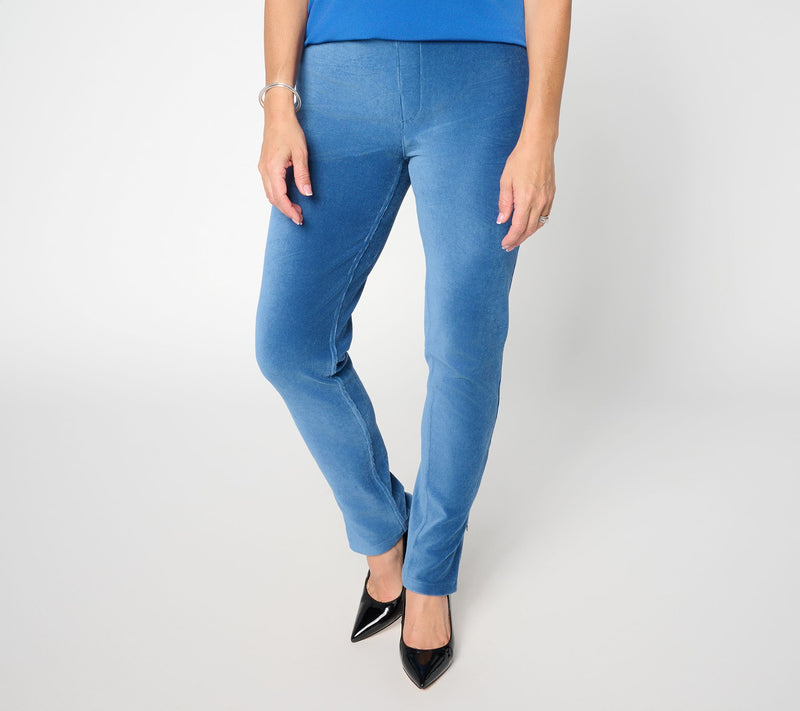 Susan Graver Regular Knit Corduroy Straight Leg Pull-On Pants — View 15