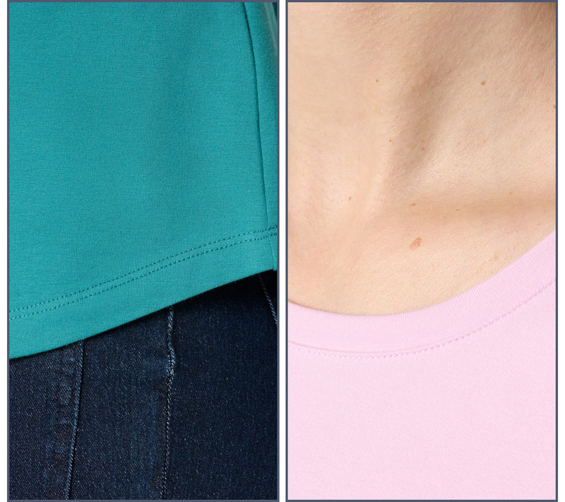 Denim & Co. Essentials Perfect Jersey 2-Pack Elbow Sleeve Tops — View 32