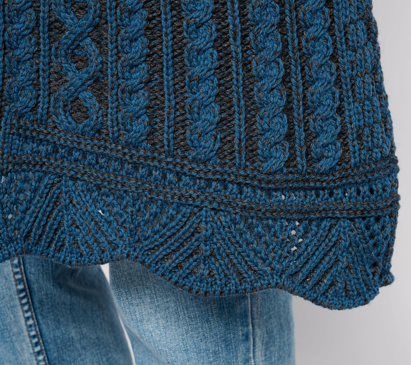 Aran Crafts Merino Wool Long Button Front Cardigan — View 14