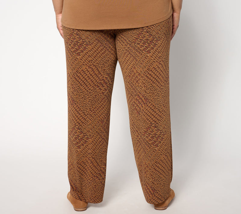 Susan Graver Regular Printed Liquid Knit Pull-On Pants — View 12