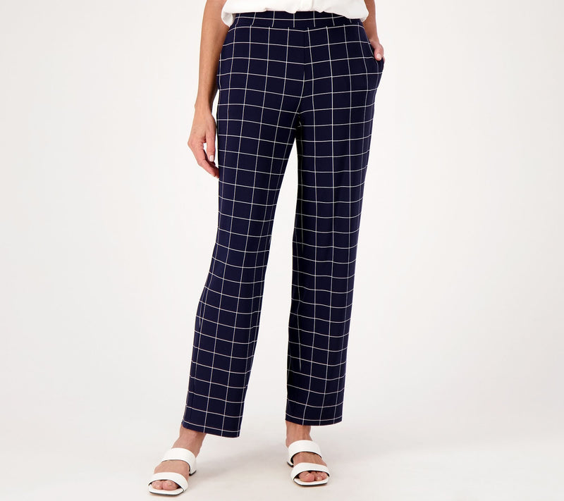 Susan Graver Regular Printed Liquid Knit Pull-On Pants — View 23