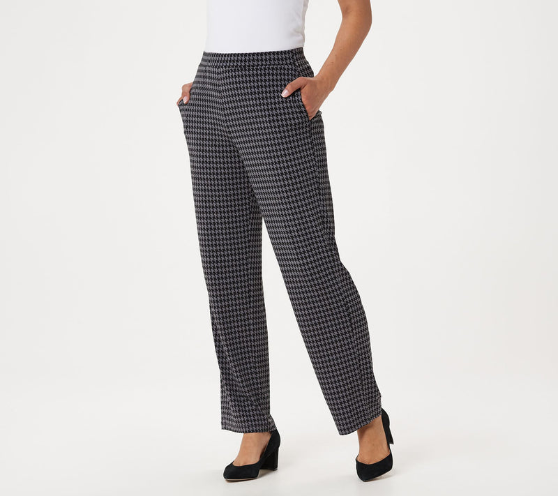 Susan Graver Regular Printed Liquid Knit Pull-On Pants — View 25