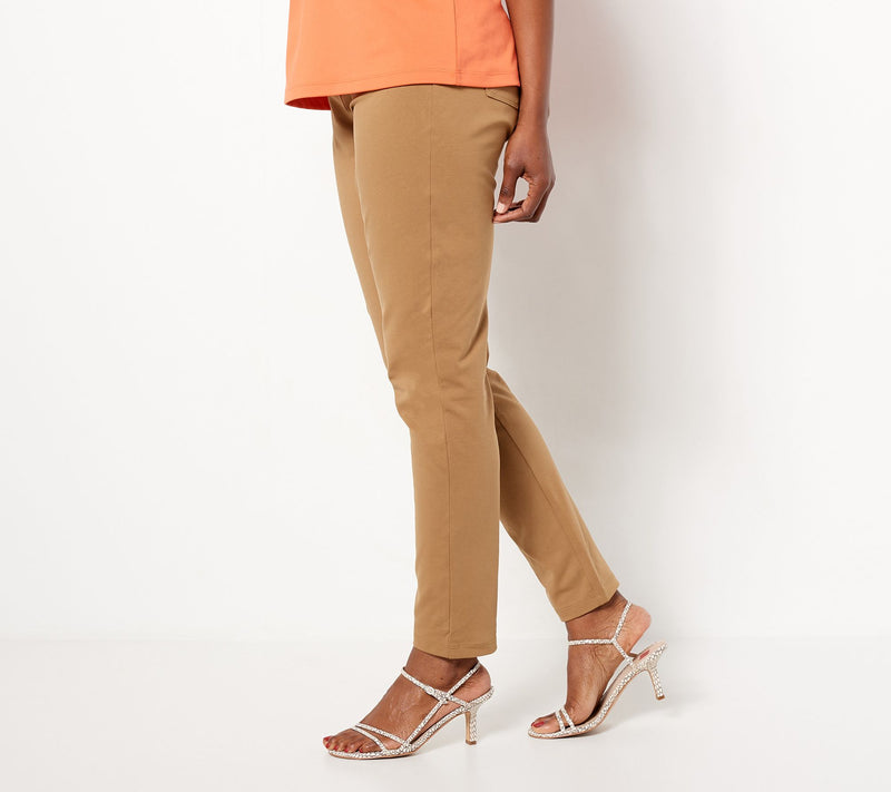 Susan Graver Regular Weekend Premium Stretch Slim-Leg Pants — View 23