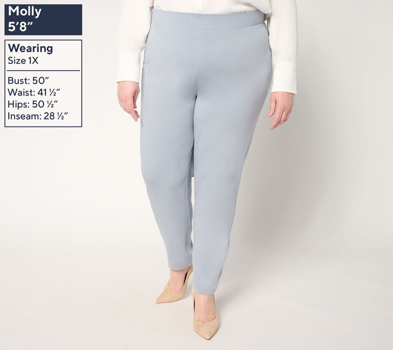 Susan Graver Petite Weekend Premium Stretch Slim-Leg Pants — View 6