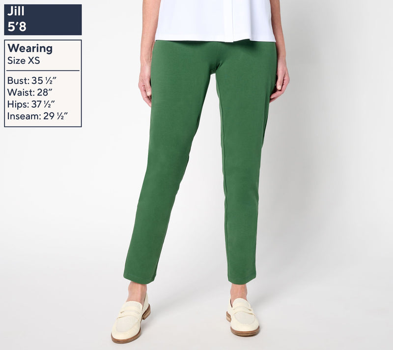 Susan Graver Petite Weekend Premium Stretch Slim-Leg Pants — View 7