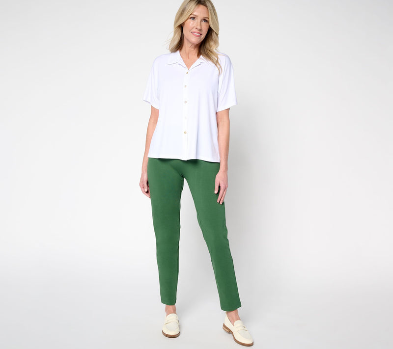 Susan Graver Petite Weekend Premium Stretch Slim-Leg Pants — View 9