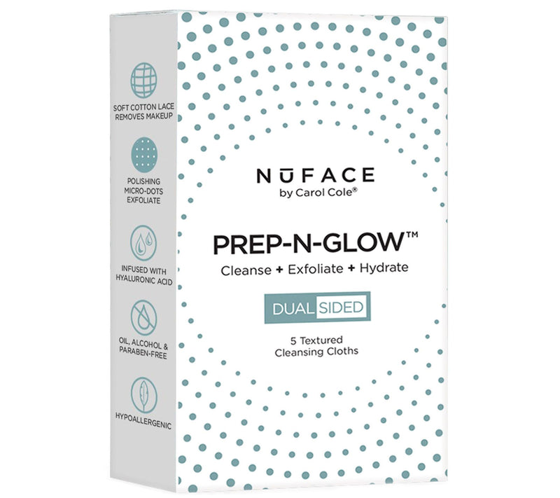 NuFACE PREP-N-GLOW Cleanse Exfoliation Cloths,5-Count — Main view