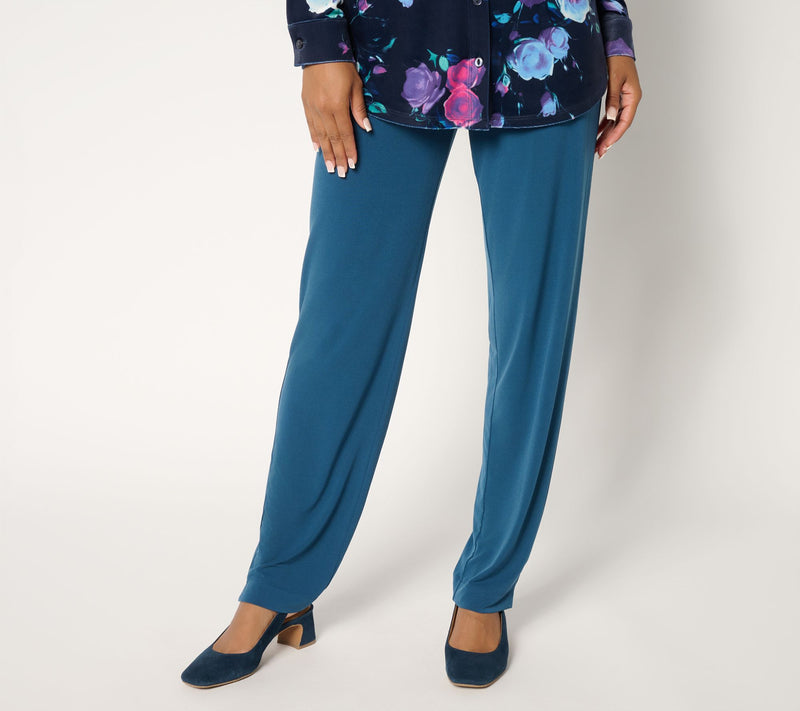 Susan Graver Regular Liquid Knit Straight-Leg Pants — View 31