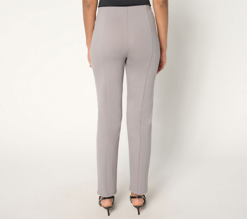 Susan Graver Regular Ponte Knit Pull-On Pants w/ Seam Detail — View 12