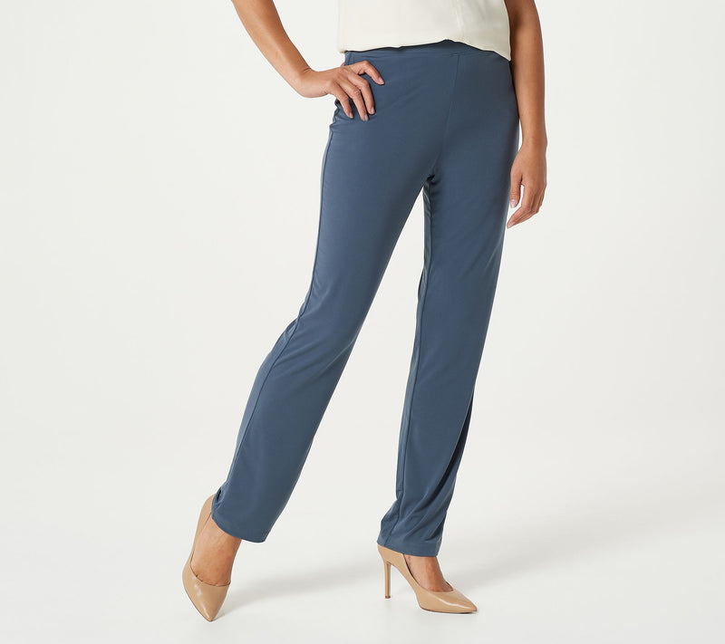 Susan Graver Essentials Tall Liquid Knit Straight Leg Pants — View 12