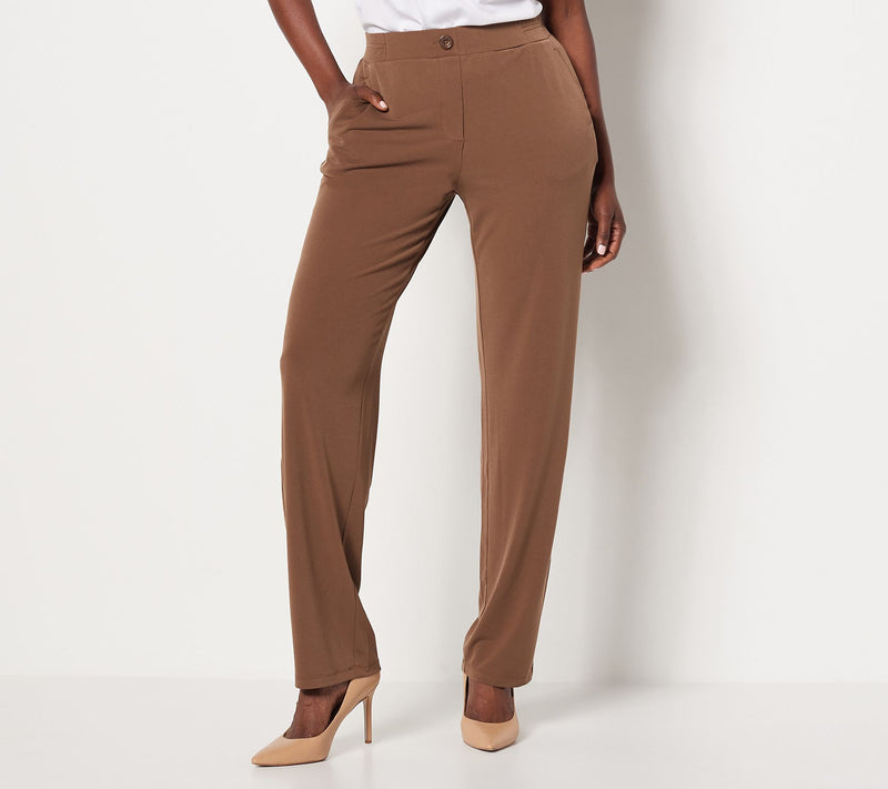 Susan Graver Regular Liquid Knit Pull-On Pants — View 28