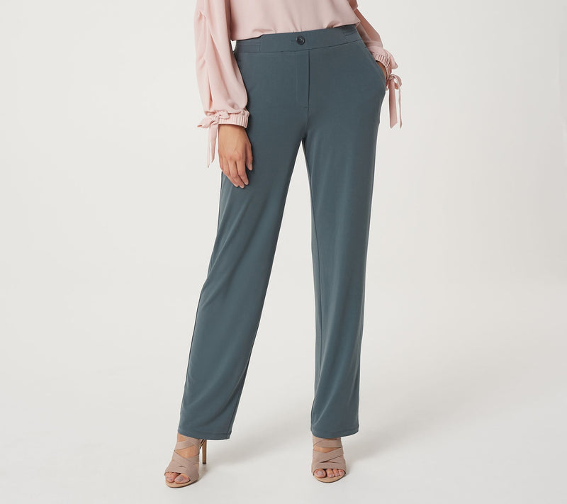 Susan Graver Petite Liquid Knit Pull-On Pants — View 27