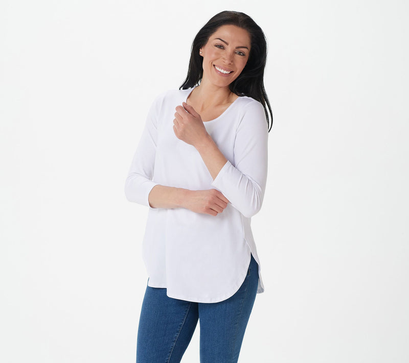 Susan Graver Weekend Essentials Petite Comfy Cotton Tunic — View 16