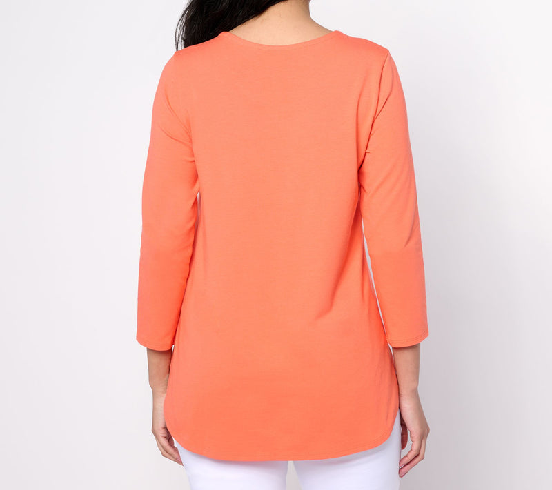 Susan Graver Weekend Essentials Petite Comfy Cotton Tunic — View 6