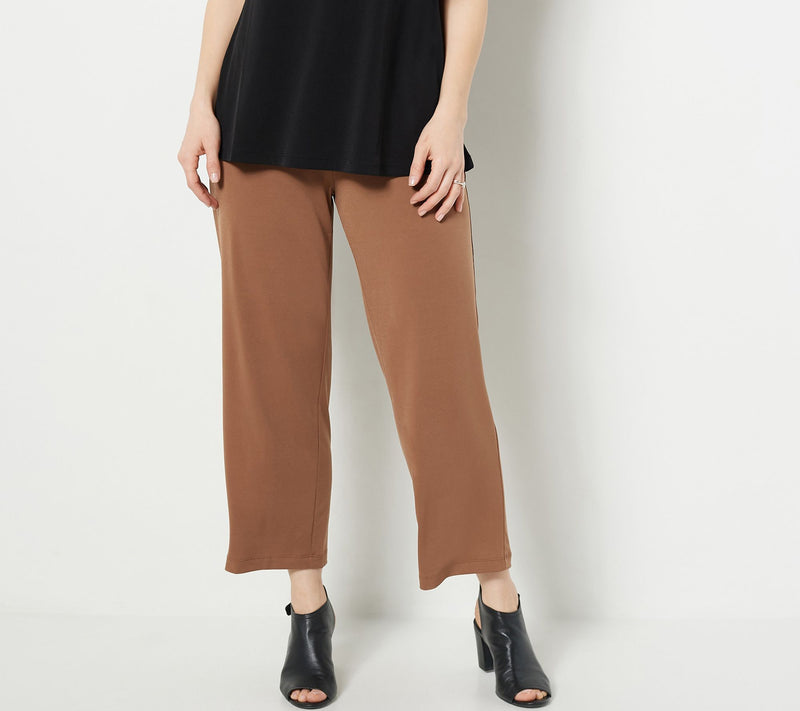 Susan Graver Essentials Regular Liquid knit Crop Pants — View 8