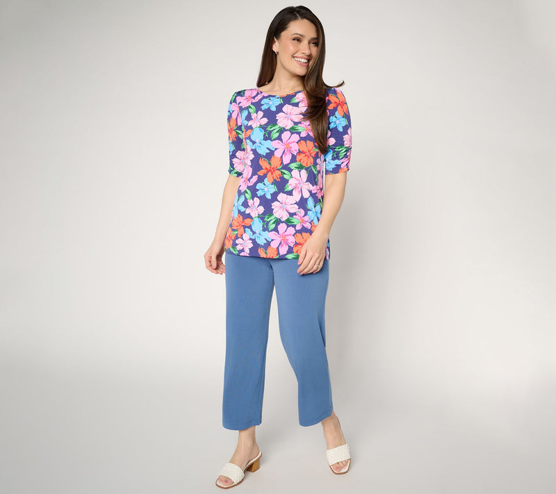 Susan Graver Essentials Regular Liquid knit Crop Pants — View 15