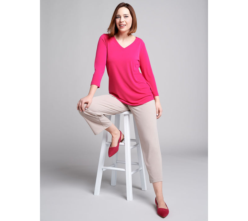 Susan Graver Essentials Regular Liquid knit Crop Pants — View 17