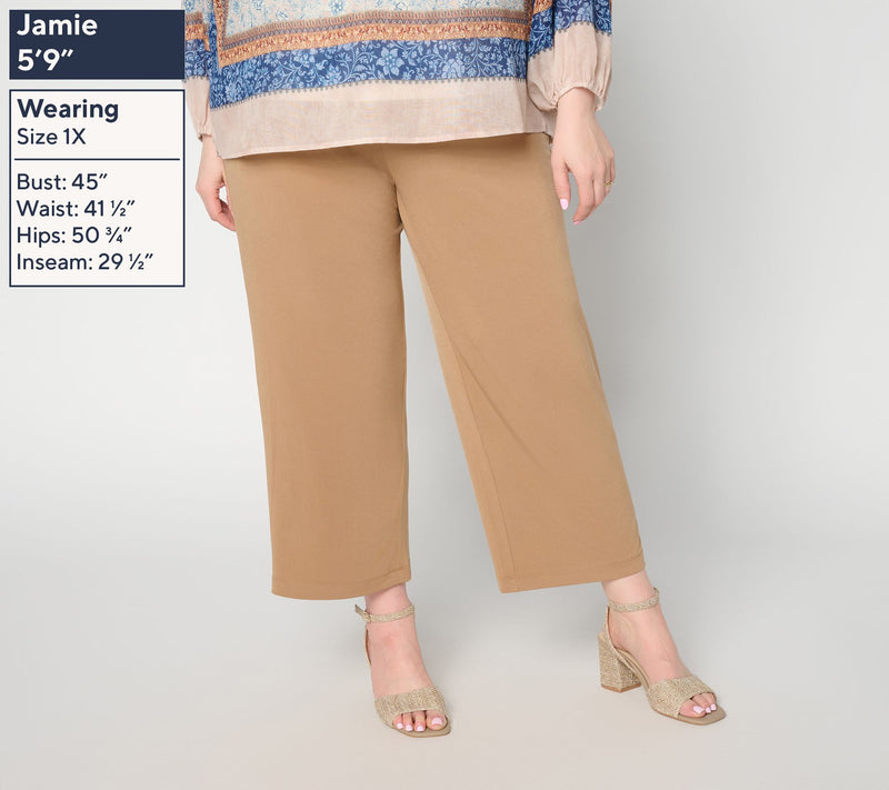 Susan Graver Essentials Petite Liquid Knit Crop Pants — View 12
