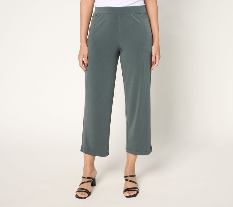 Susan Graver Essentials Petite Liquid Knit Crop Pants — View 25