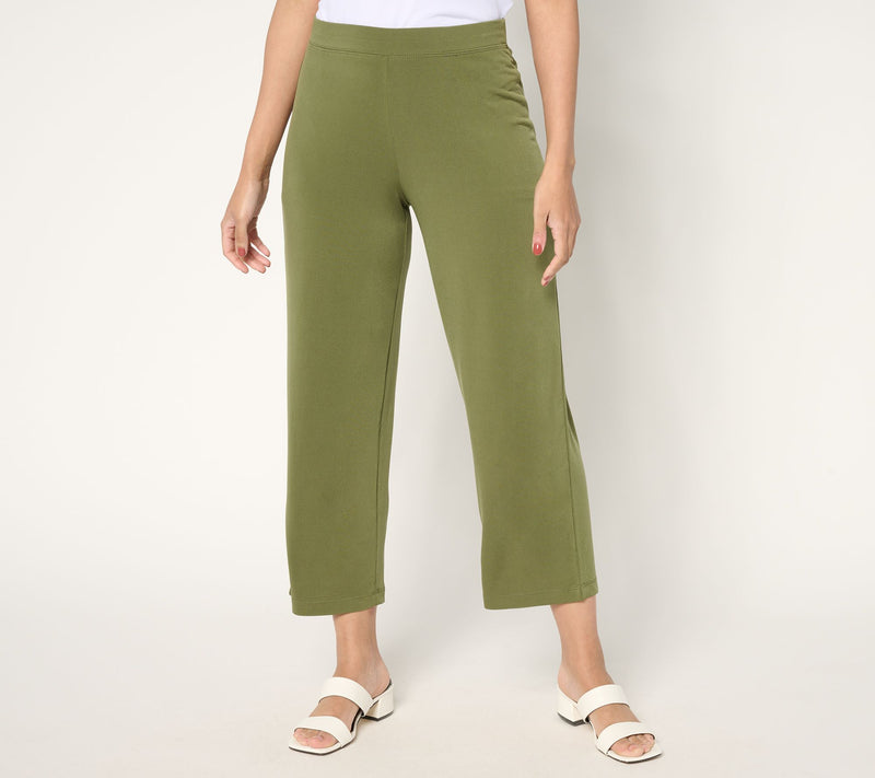 Susan Graver Essentials Petite Liquid Knit Crop Pants — View 26