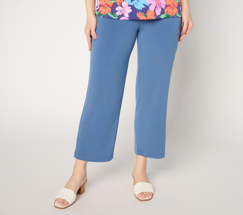 Susan Graver Essentials Petite Liquid Knit Crop Pants — View 5