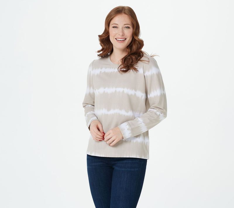 Denim & Co. Tie-Dye French Terry Long-Sleeve Sweatshirt — View 16