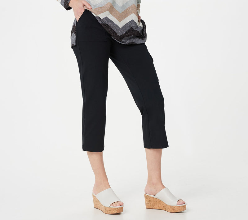 Susan Graver Weekend Regular Premium Stretch Pull-on Crop Pant — View 7
